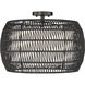 Everly 4 Light 19 inch Matte Black Semi-flush Ceiling Light in Modern Black Rattan